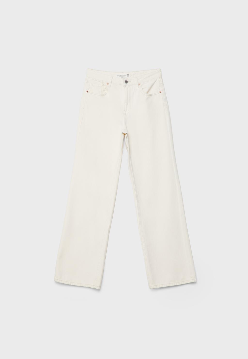 D92 Gerade geschnittene Jeans mit weitem Bein