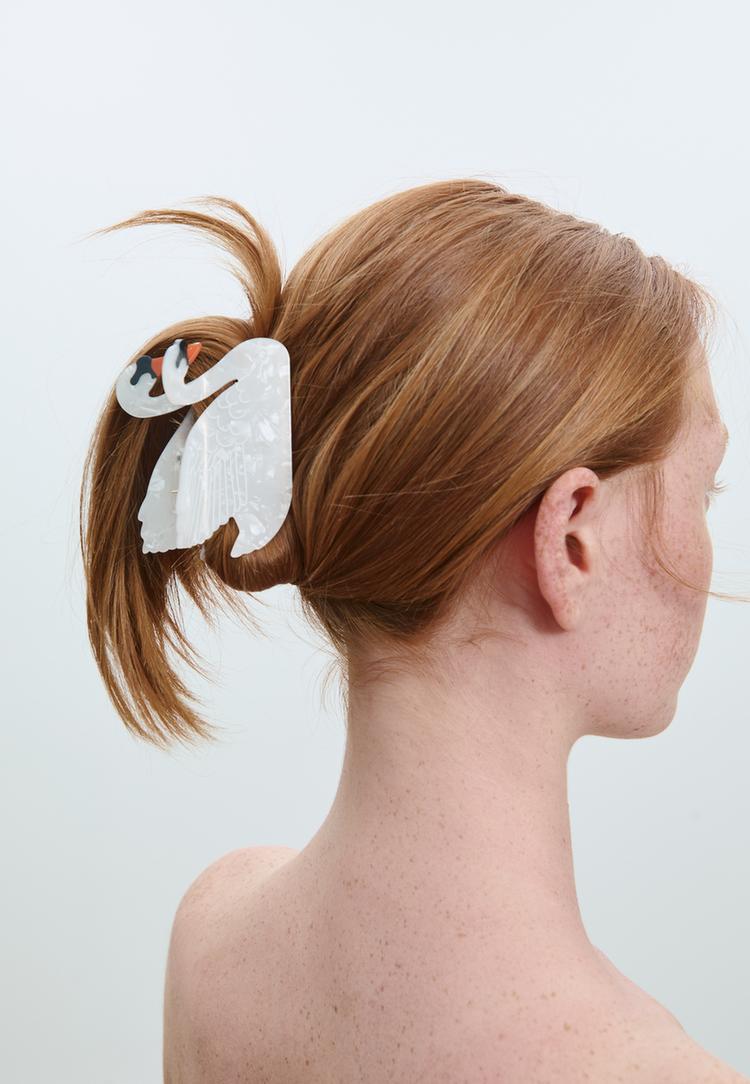 Stradivarius Κλιπ Μαλλιών Κύκνος Λευκό Os φωτογραφία