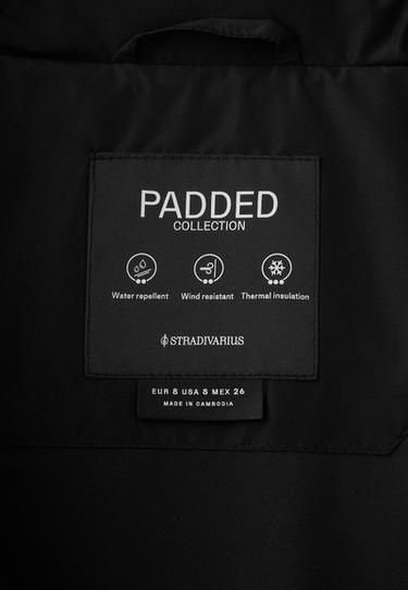 Cropped high neck padded jacket — Black 11
