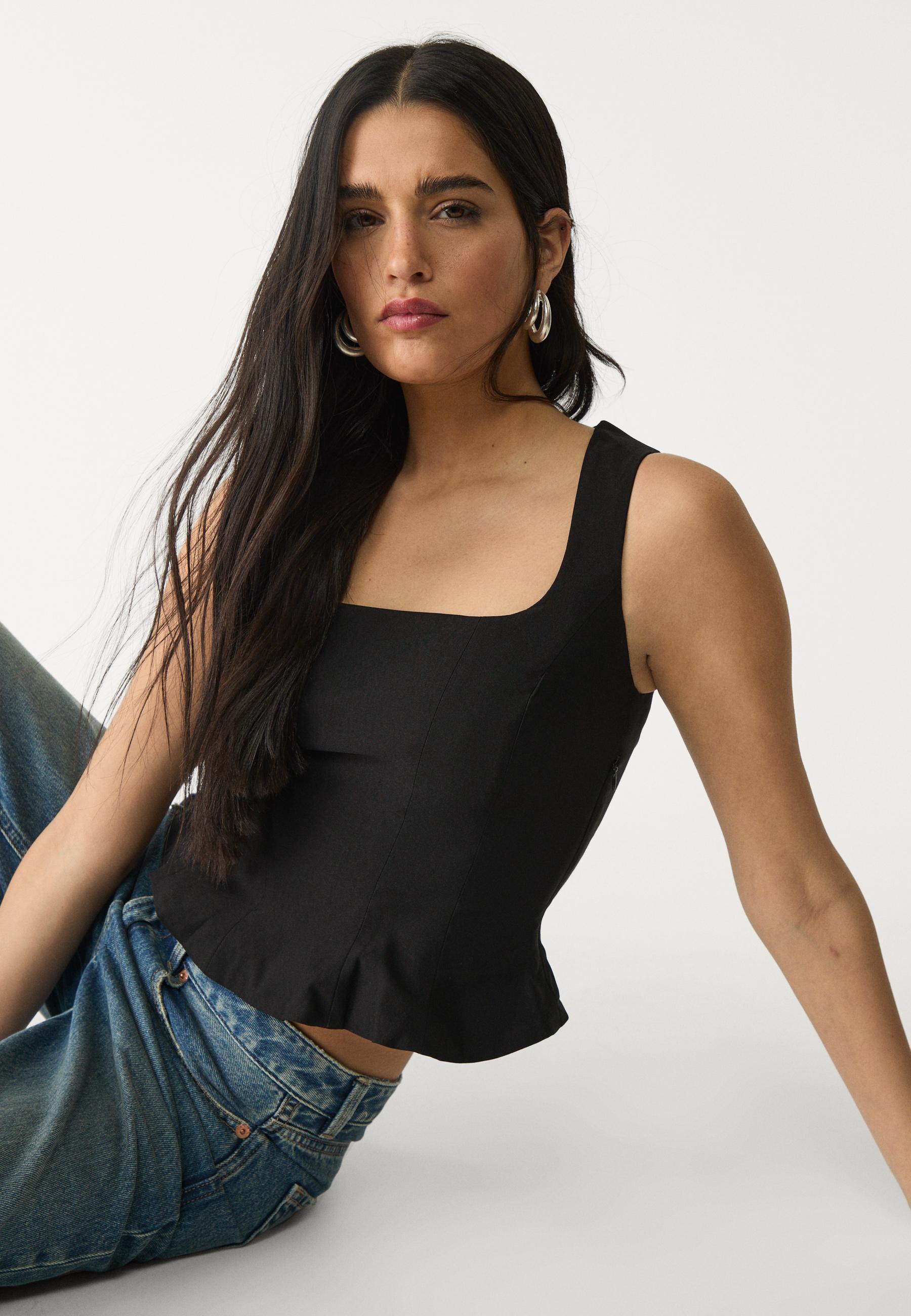 Peplum corset top - Women's fashion | Stradivarius United States