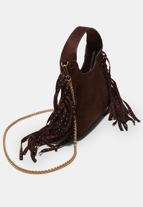 sac bandouliere a franges laterales