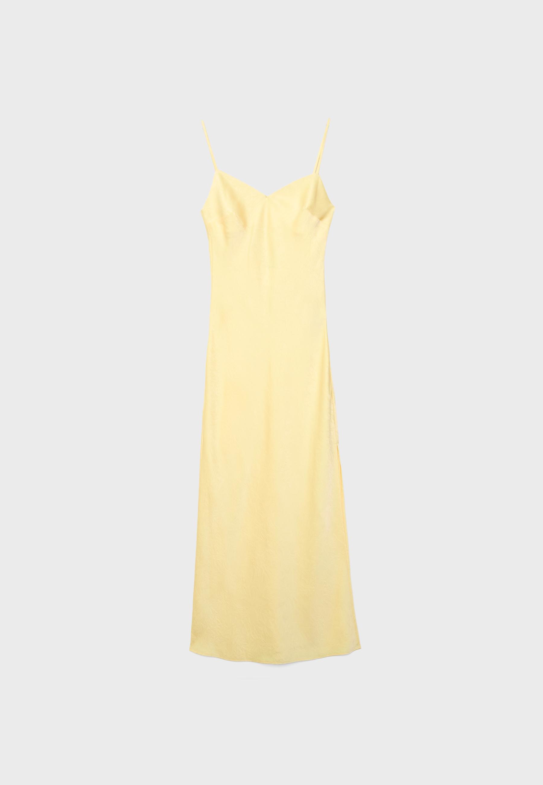 Satin midi dress — Gold