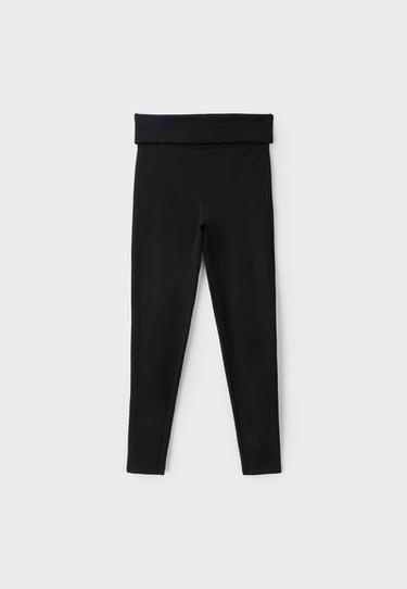 Turn-down waist leggings — Black 7