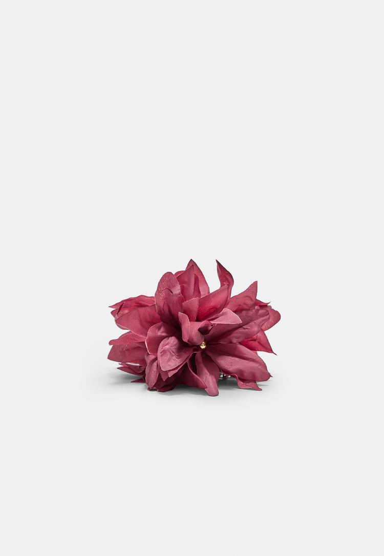 pince a fourrure maxi fleur tissee