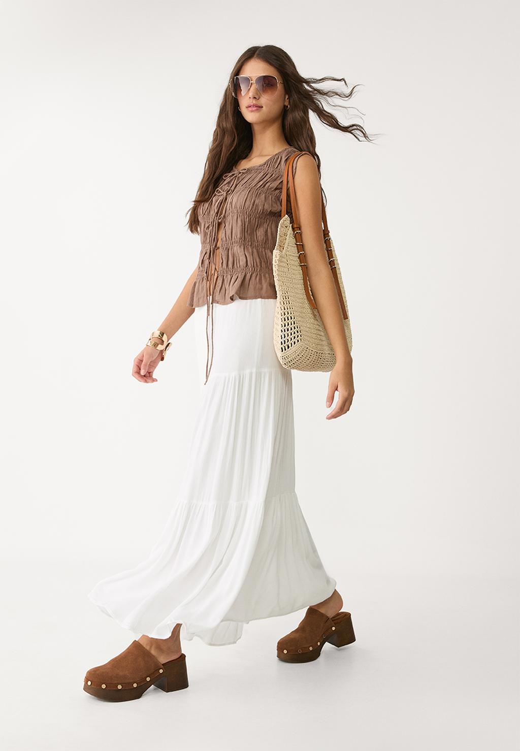 Falda midi boho