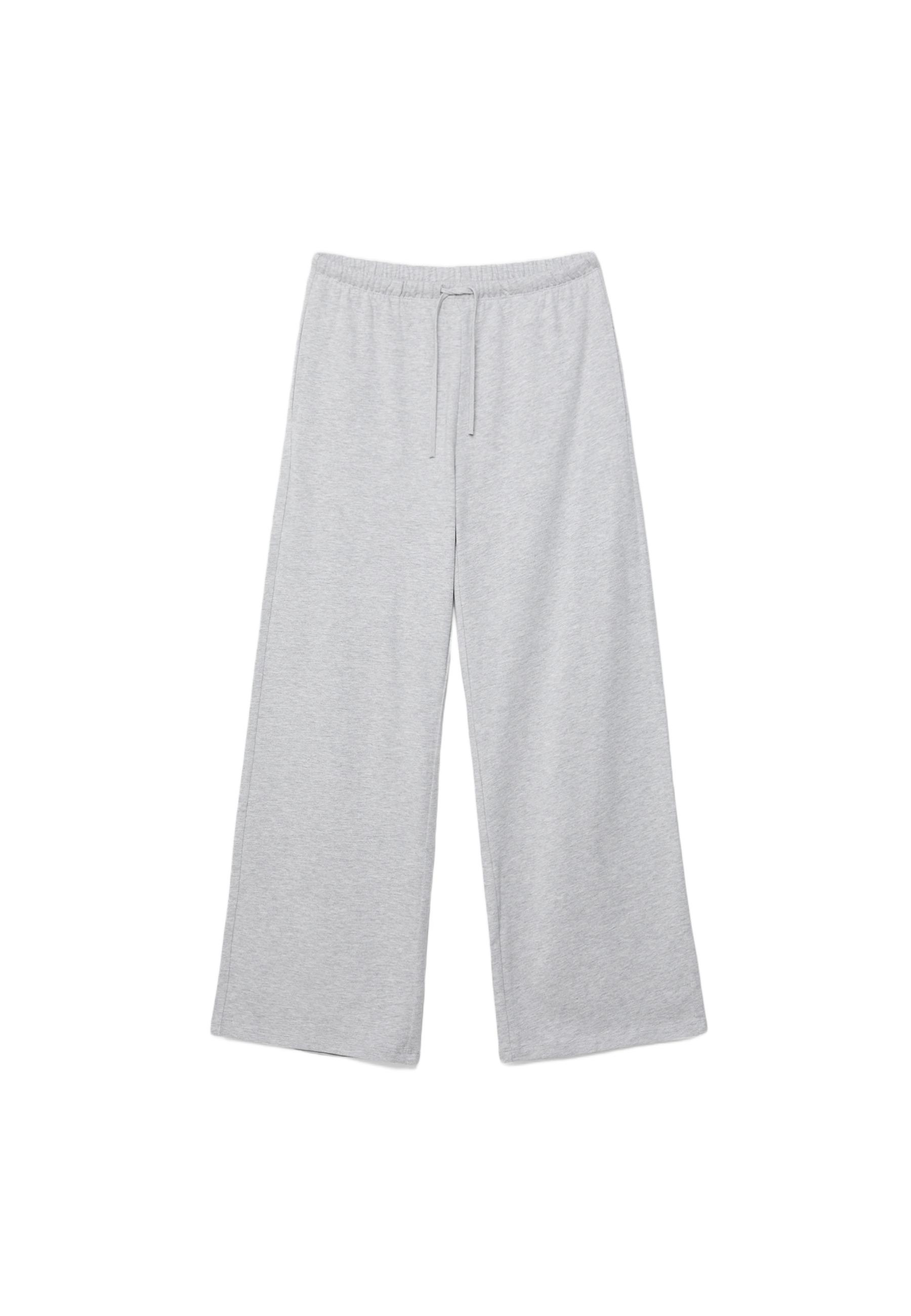Wide-leg jogger trousers — Grey melange