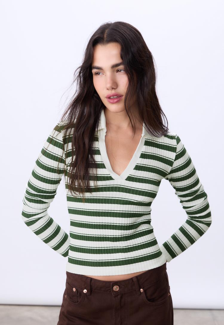 camiseta polo seamless rayas