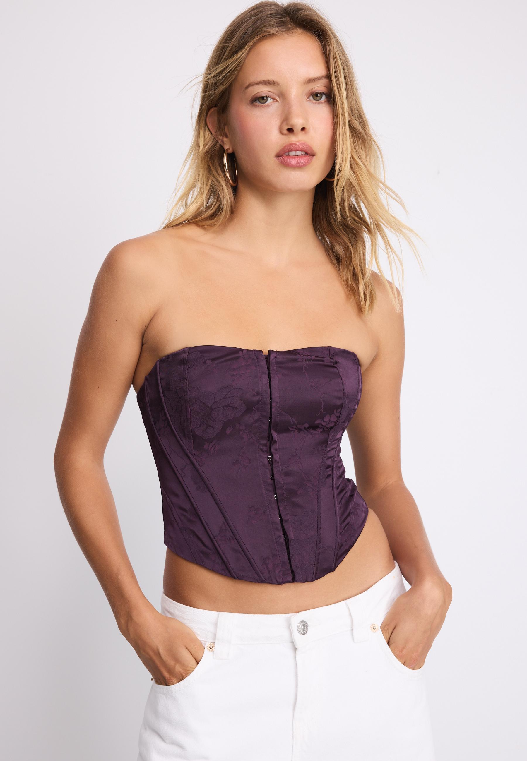 Lace-up corset — Purple