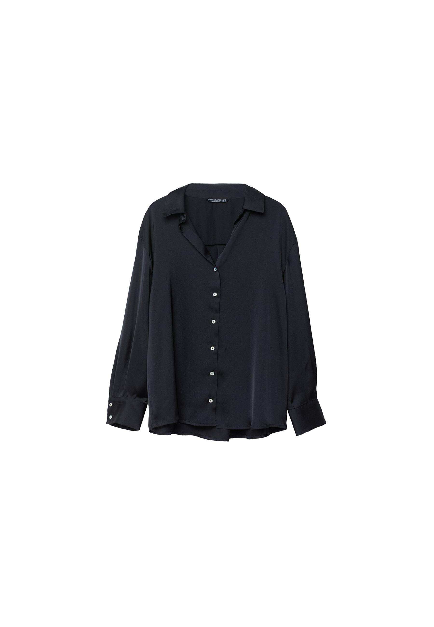 ブラウス シャツ W button satin shirt レディース MW(エムダブリュー)｜バックサテン ビジューボタンブラウス