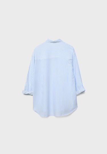 Linen effect shirt — Sky blue 8
