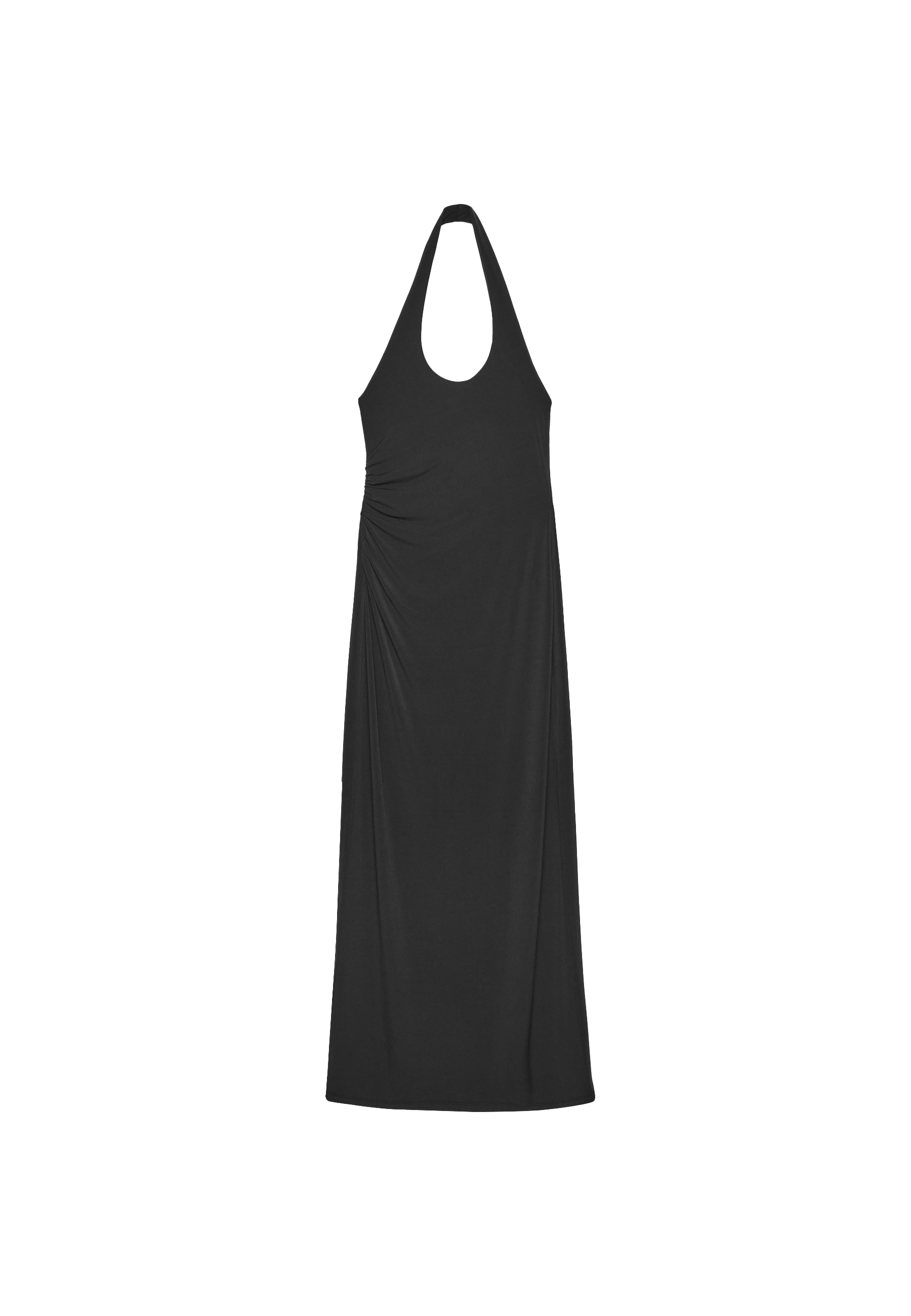Halter neck midi dress — Black