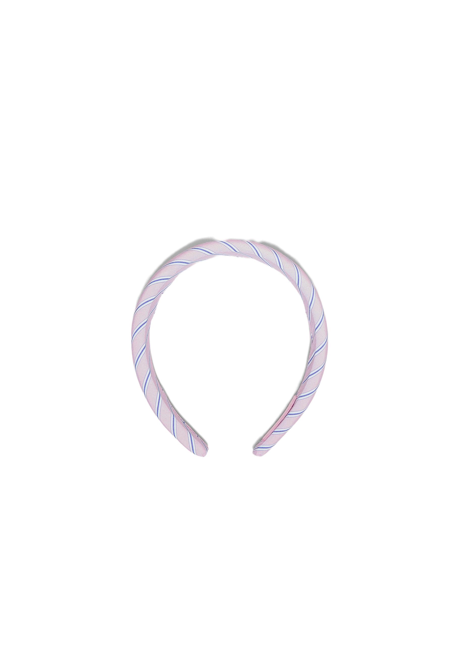 Rigid striped headband — Pastel pink