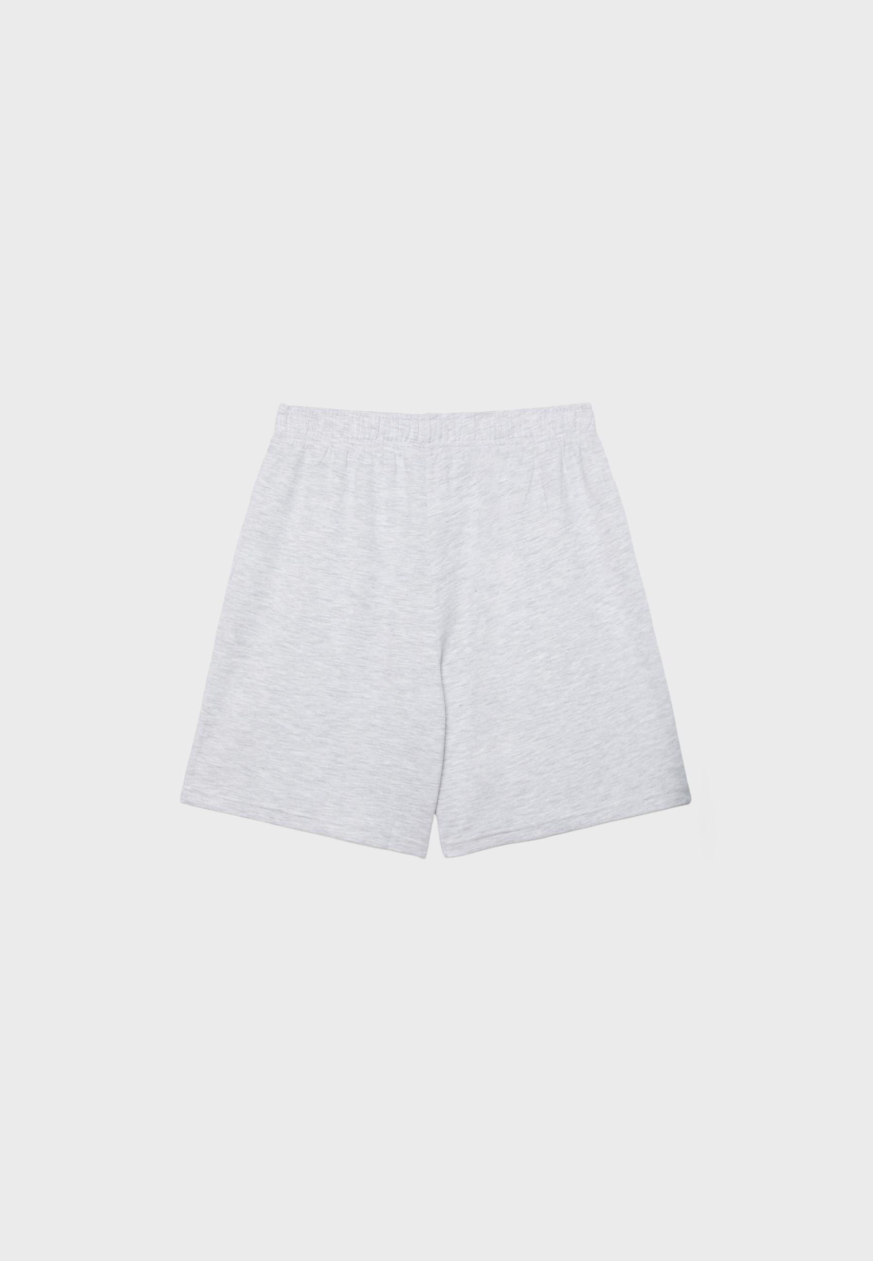 Plush Bermuda shorts — Grey melange