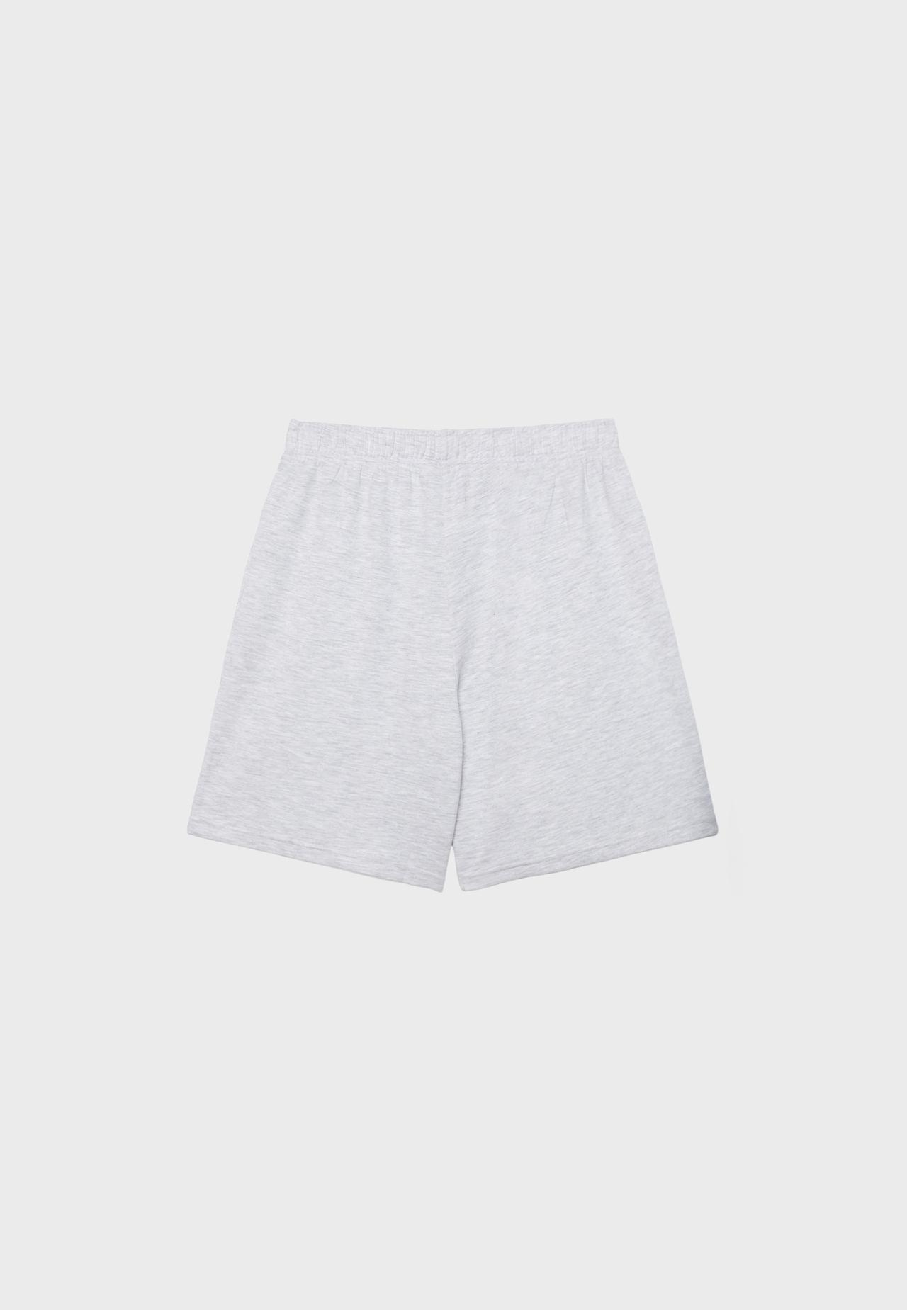 Fleece Bermuda shorts — Grey melange
