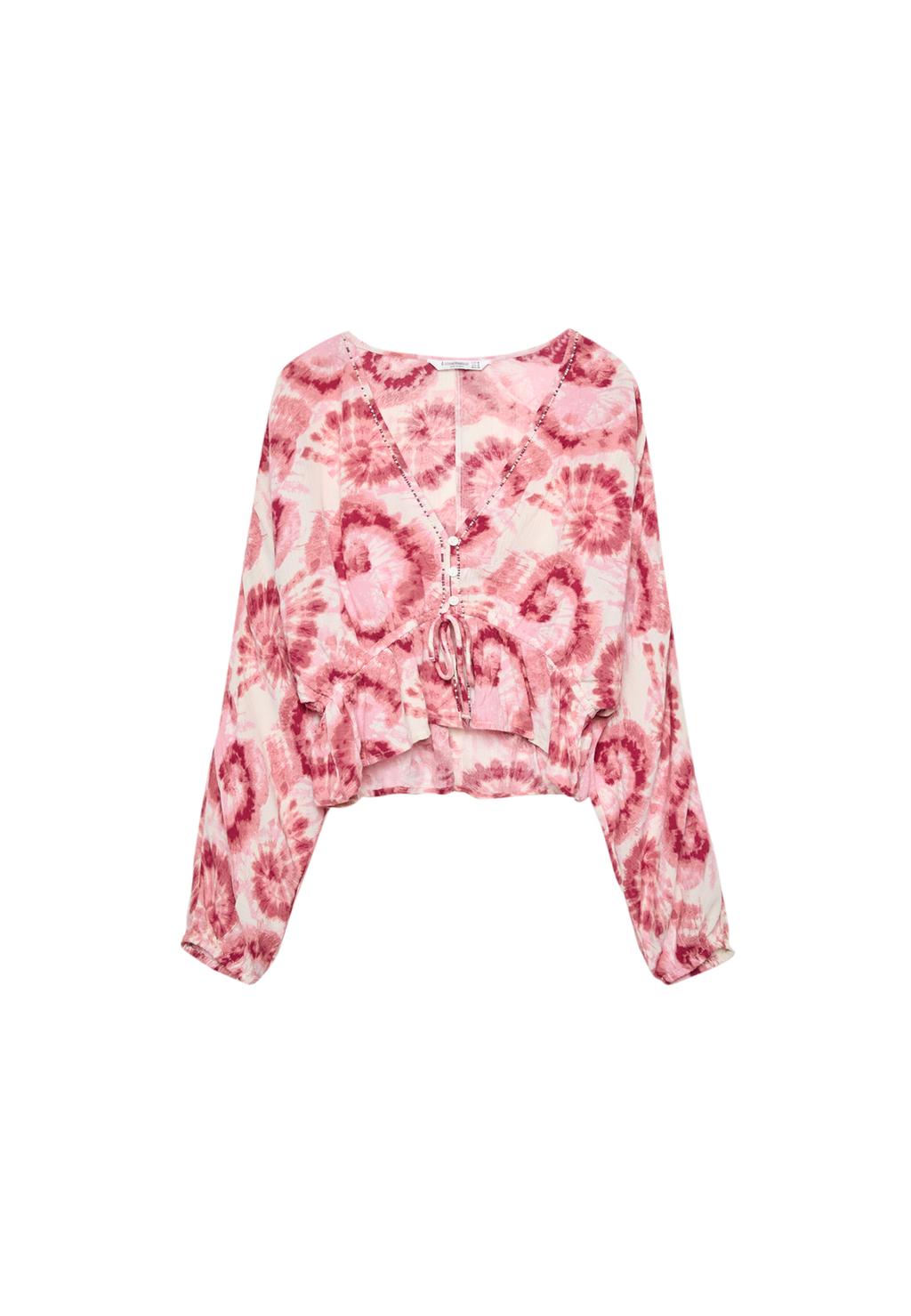 Zwiewna bluzka tie dye