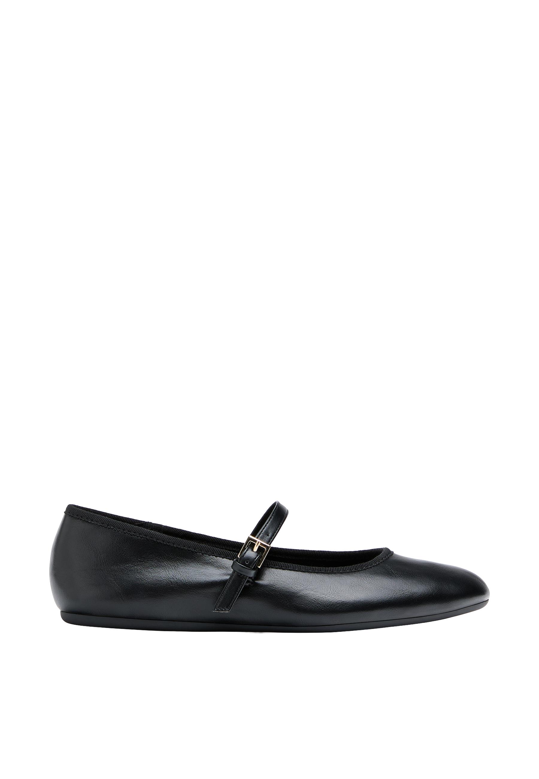 Basic Mary Jane ballet flats — BLACK