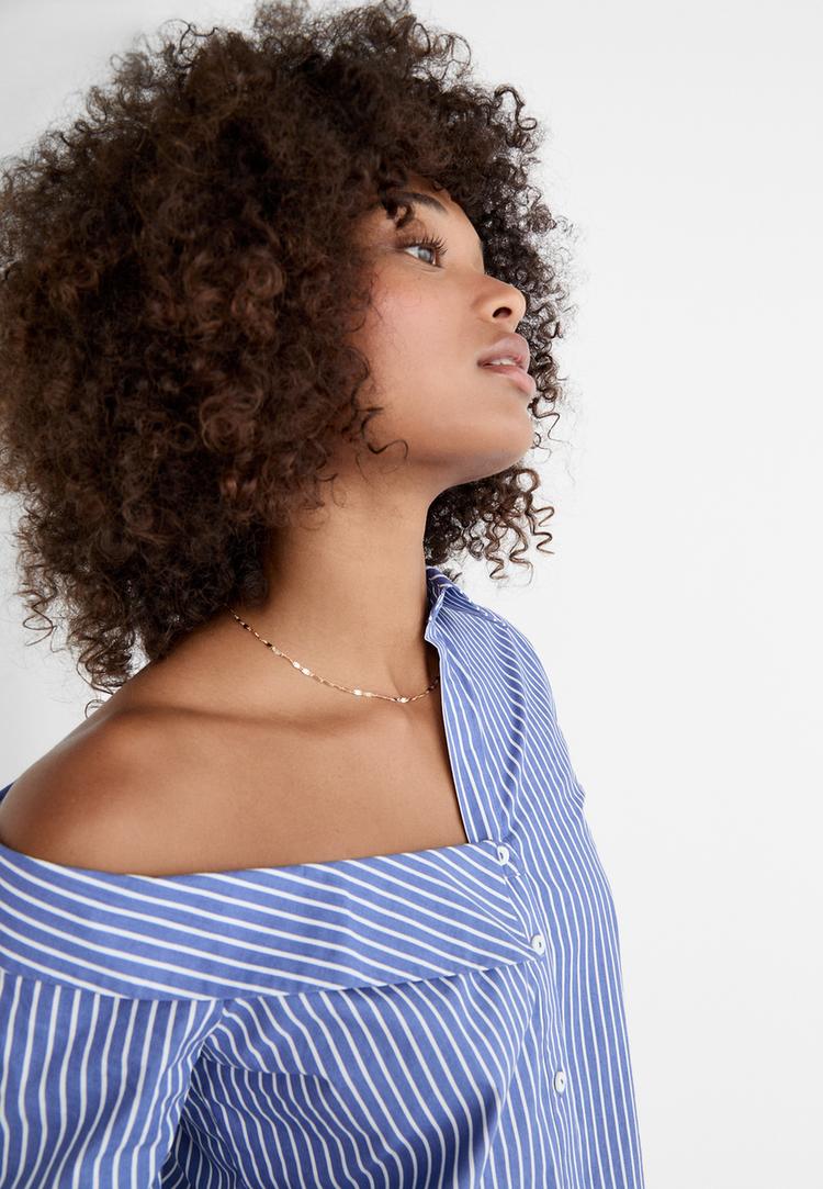 camisa popelin asimetrica