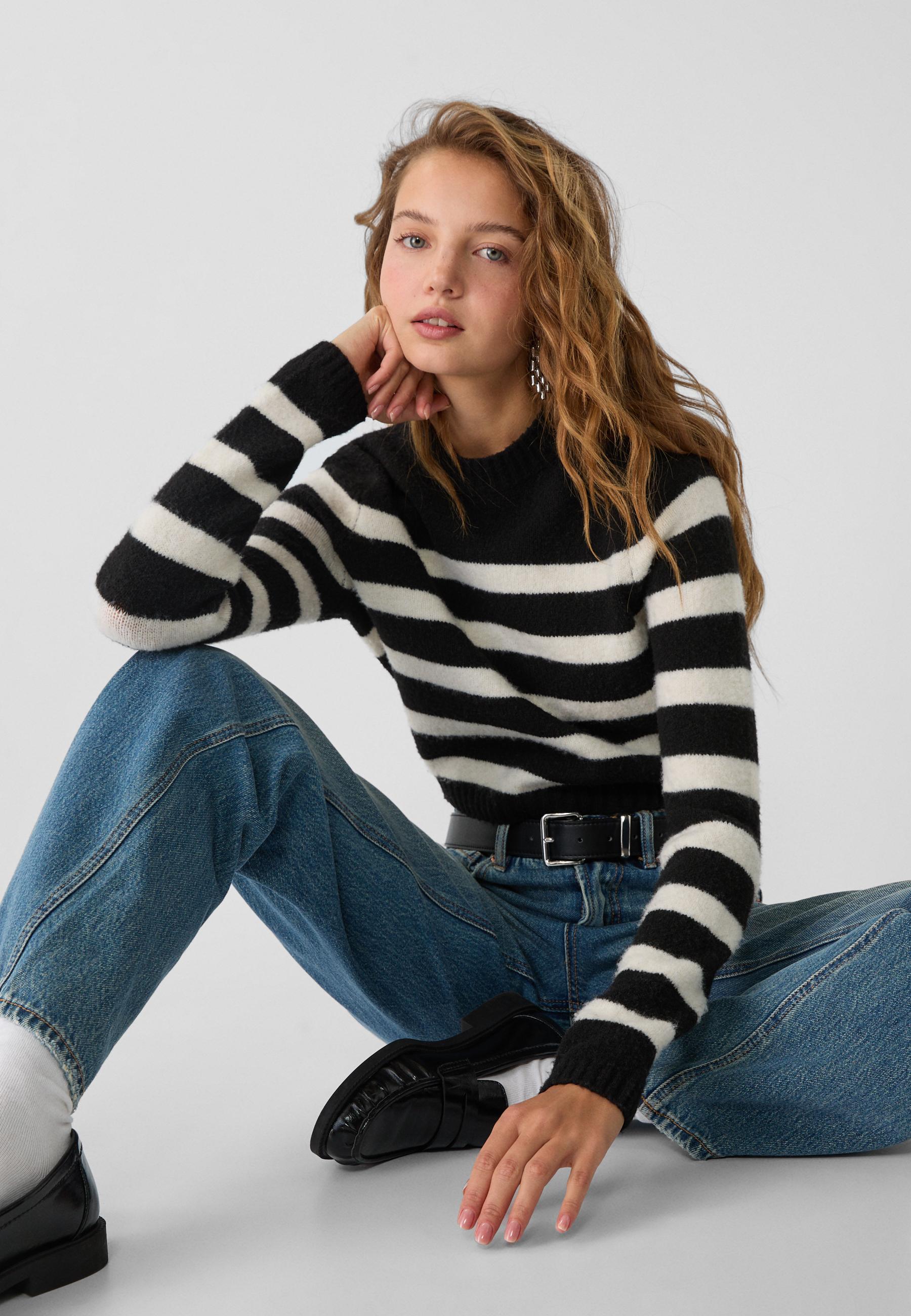 Stradivarius striped jeans online