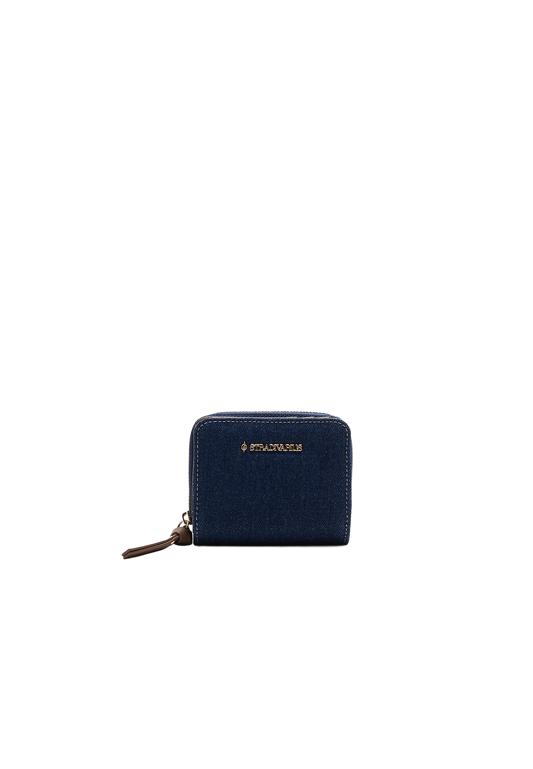 Denim purse with zip — MEDIUM BLUE DENIM