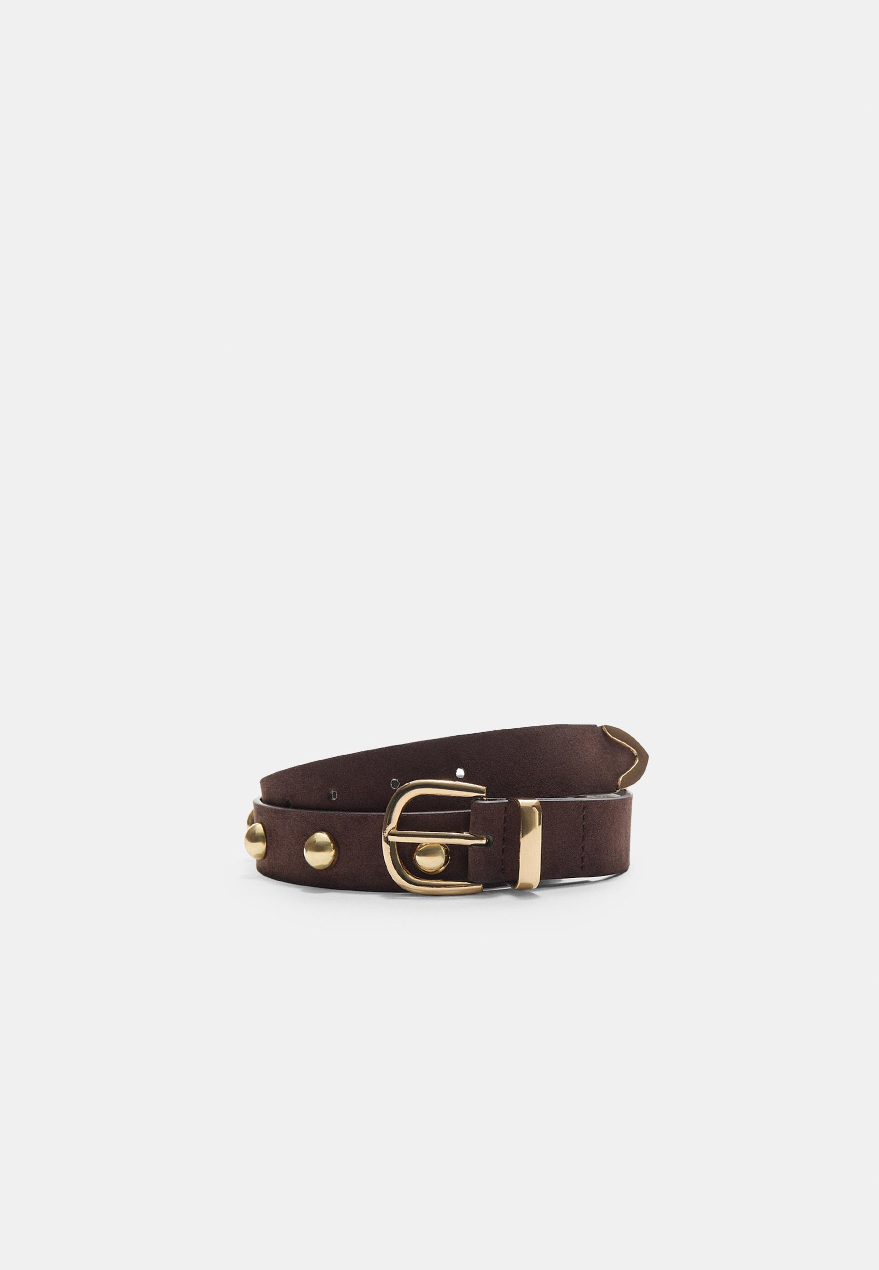 Buy visvim men black studs leather belt for $1,890 online on