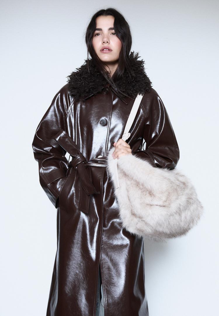 sac bandouliere fausse fourrure