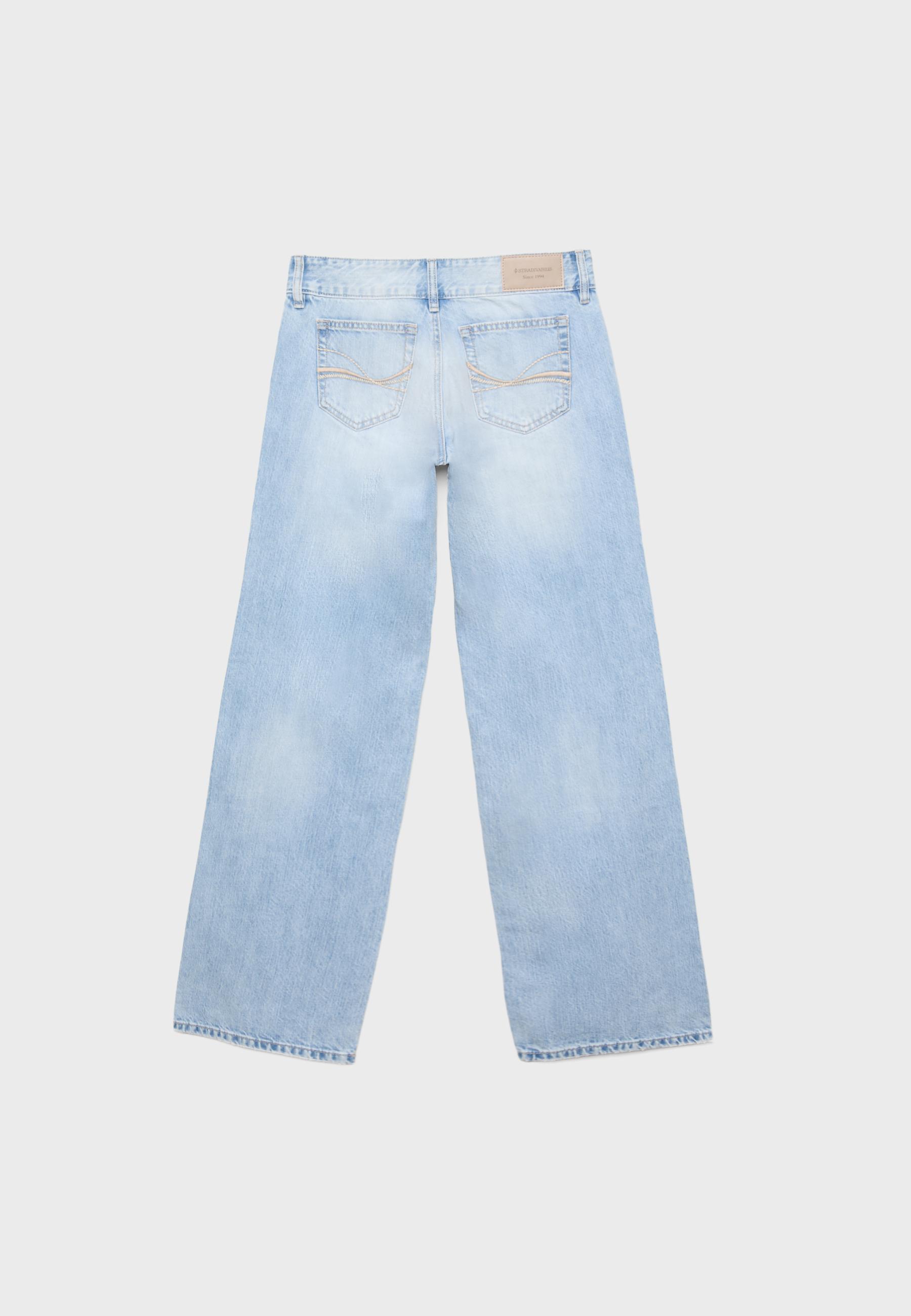 Düşük bel straight fit çekiç belli jean - Görsel 11