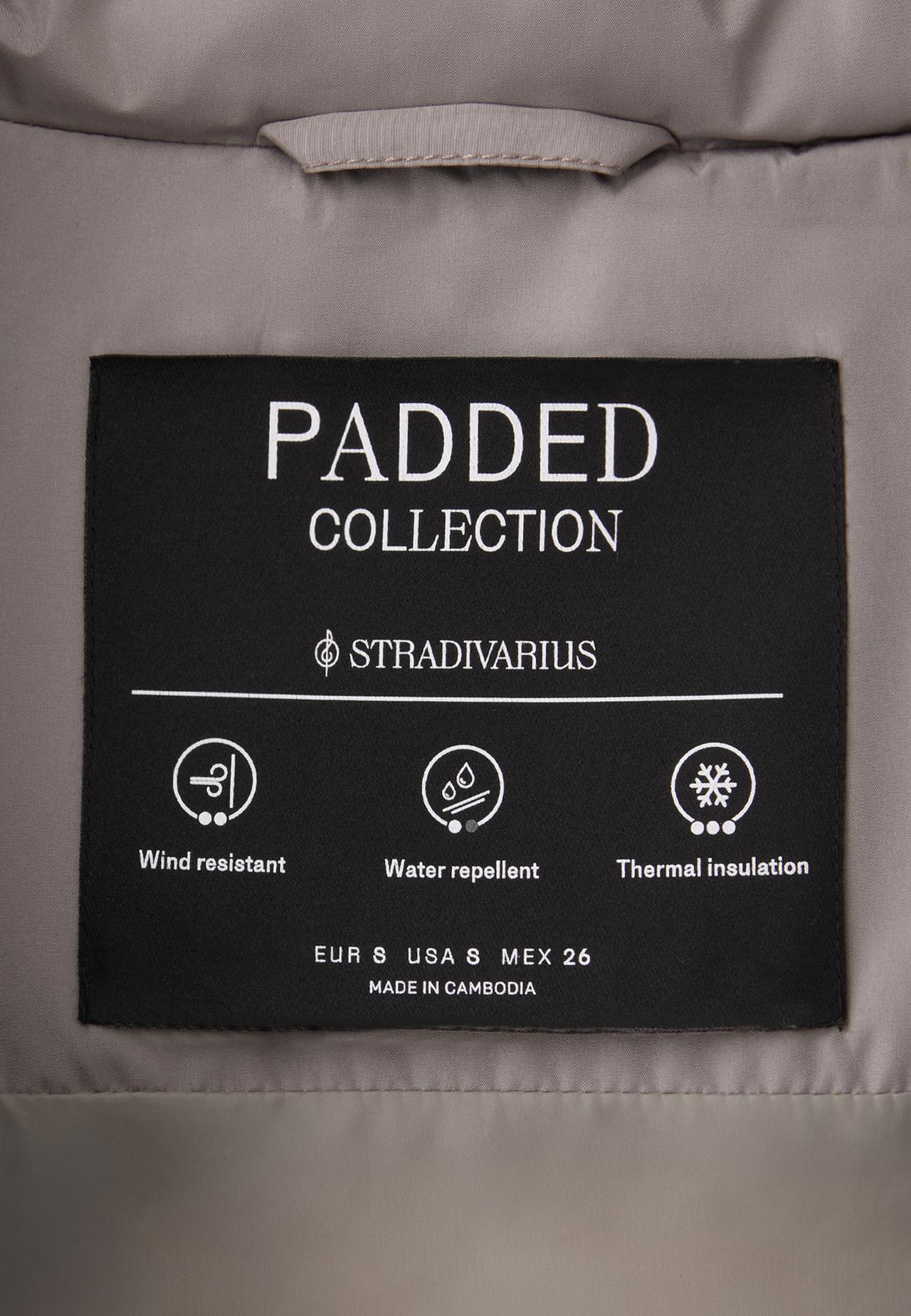 Basic hooded padded jacket — Dark grey