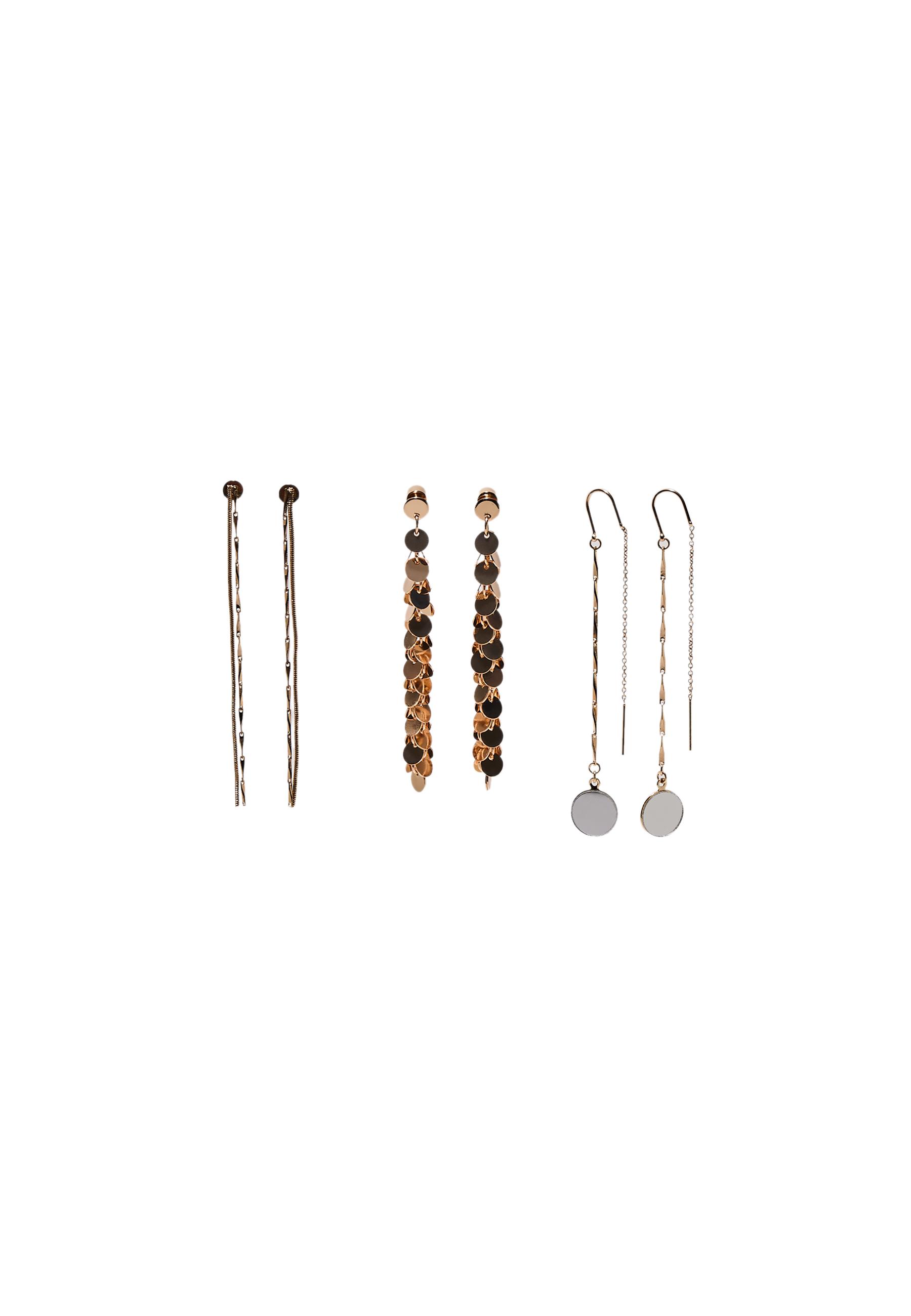 Set of 3 dangle earrings — Gold
