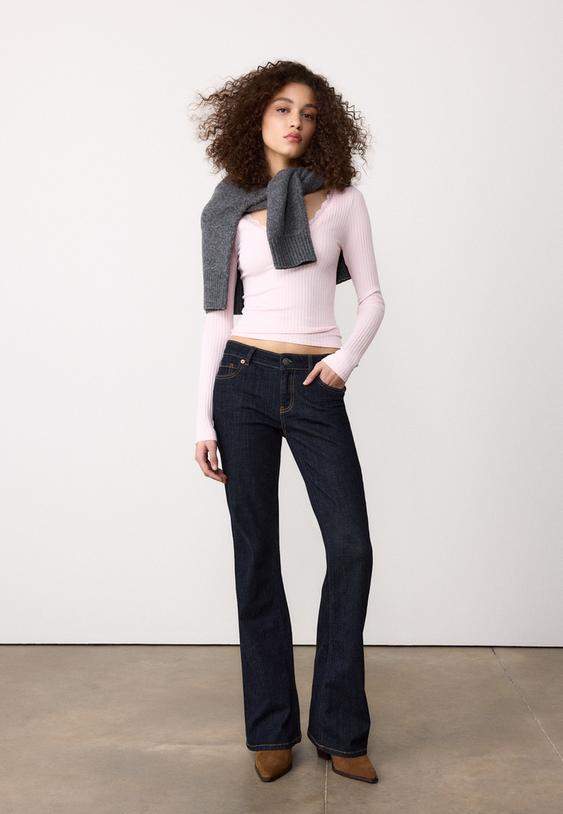 camiseta seamless encaje