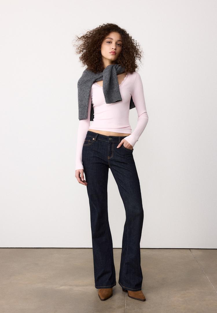 camiseta seamless encaje