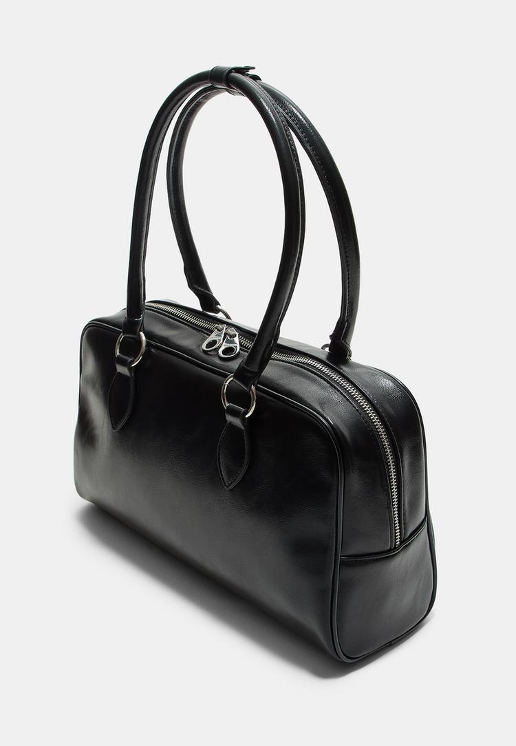 Stradivarius Μεσαία Τσάντα Bowling Μαύρο Os φωτογραφία