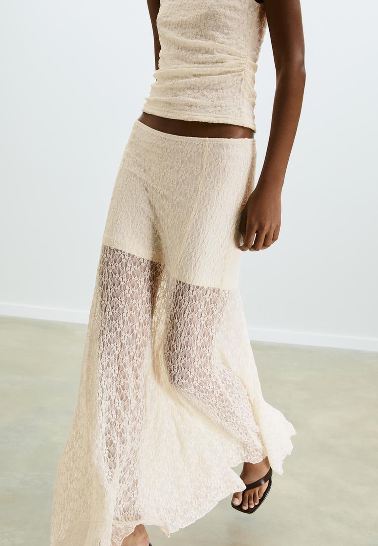 lace midi skirt