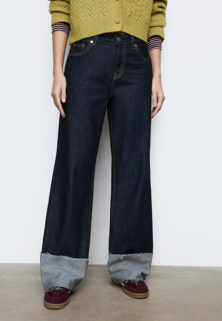 d65 jeans straight com dobra