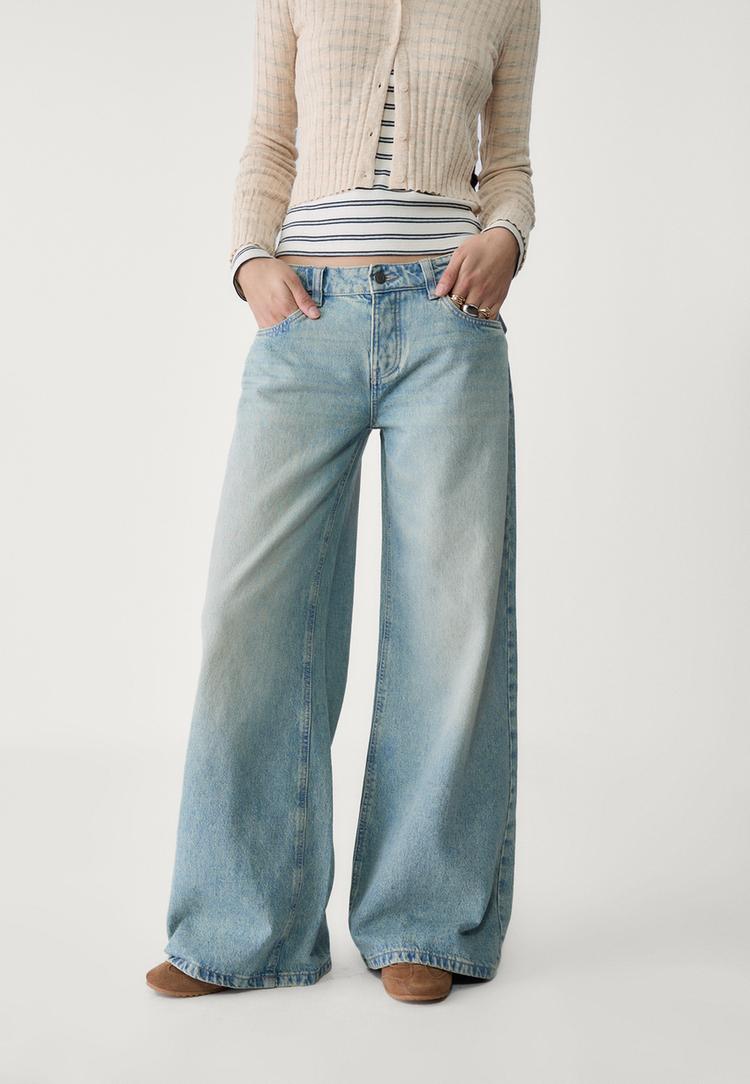 jeans wide leg low rise