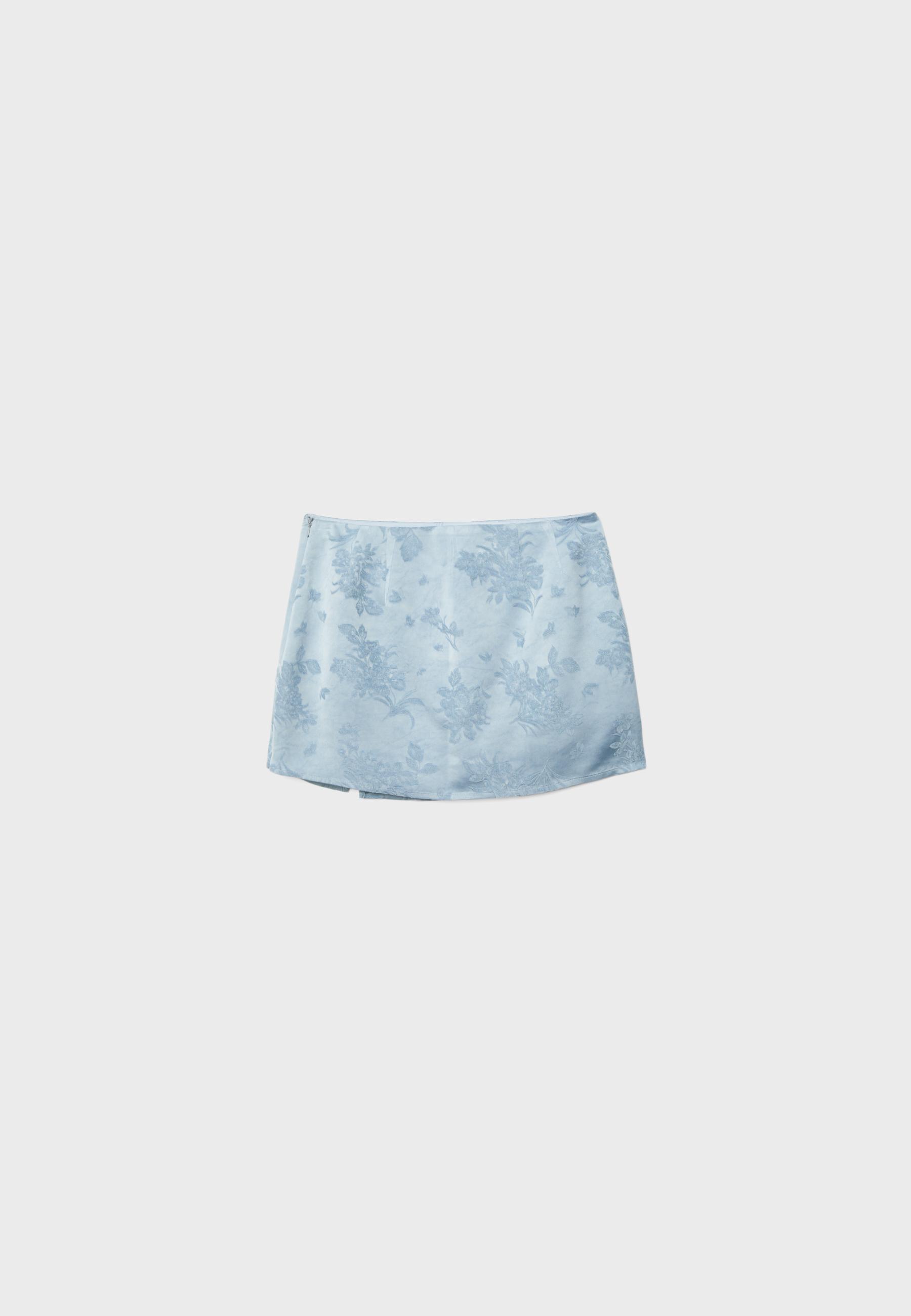 Jacquard Japandi Skort — Sky blue