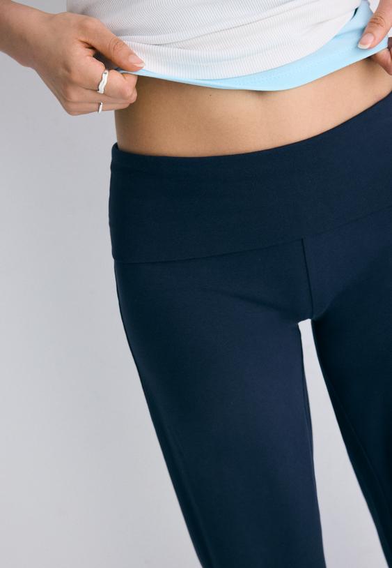 pantaloni a leggings con cintura risvoltata l04548525
