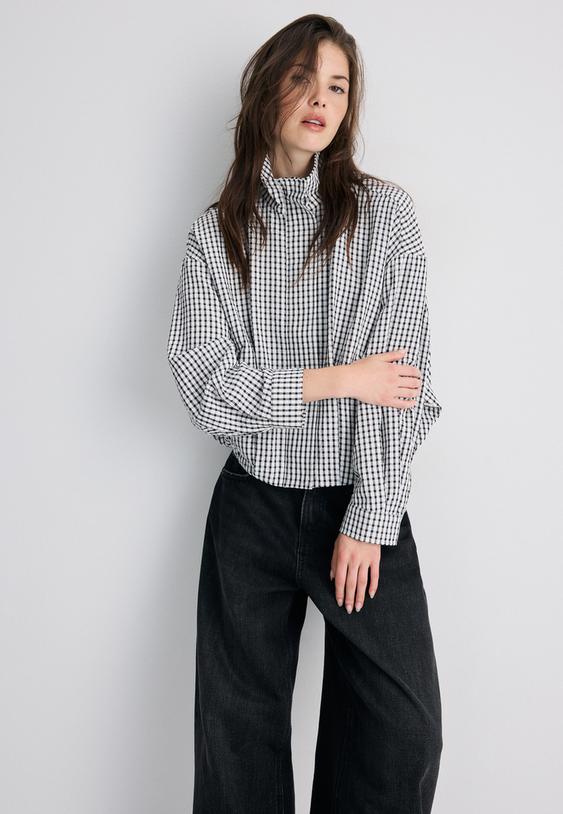 giacca oversize a quadri