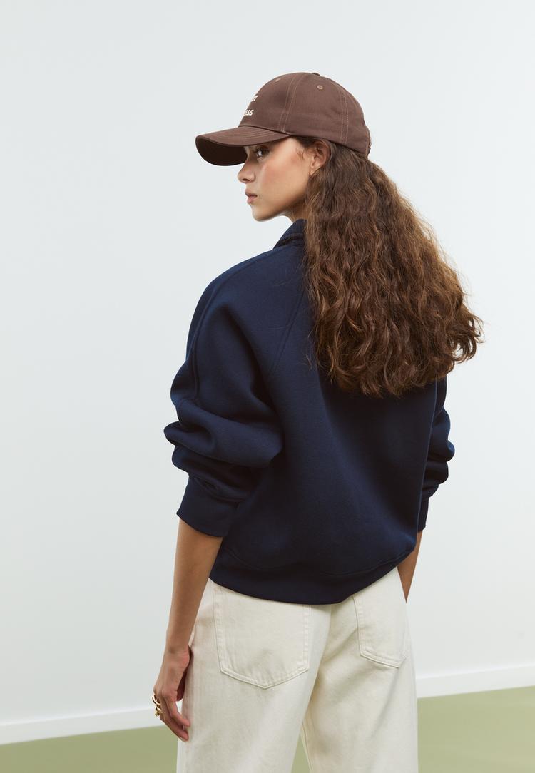 sweat shirt polo a boutons