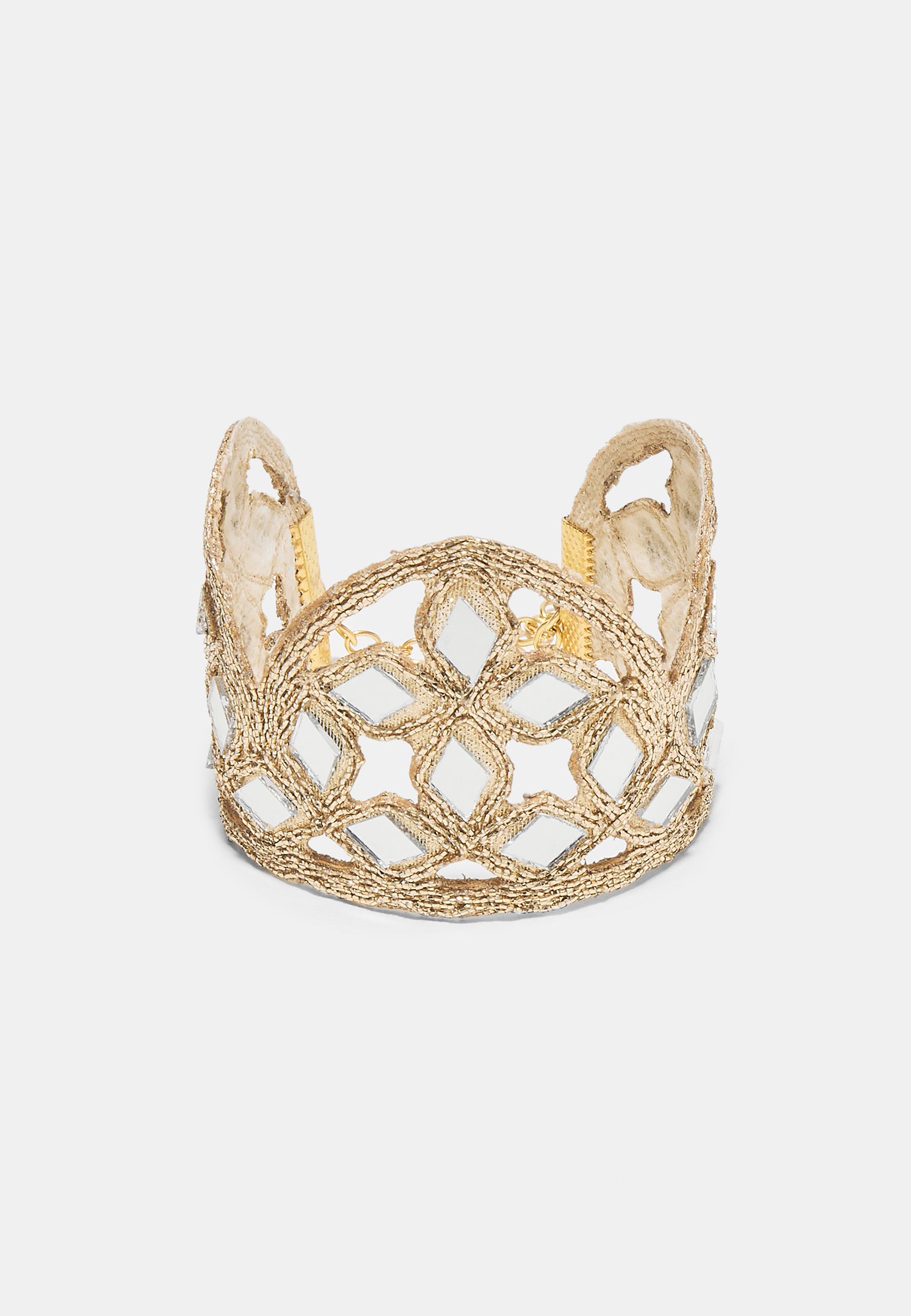 Wave mirror bracelet — Gold