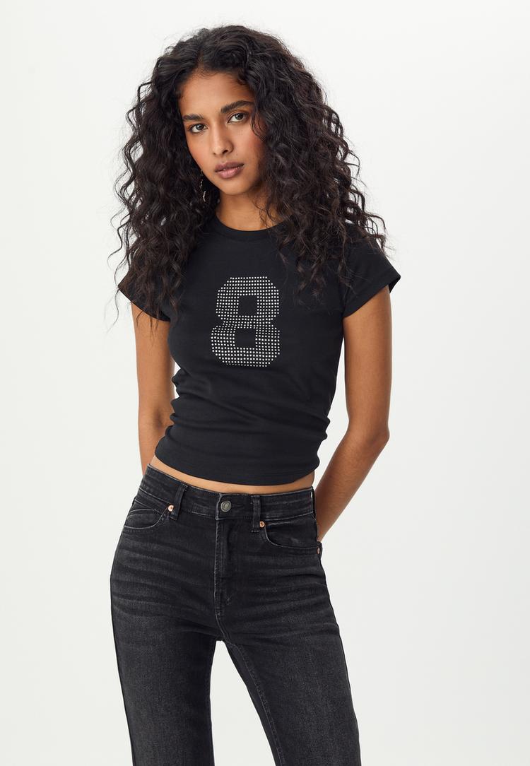 camisola ajustada brilho