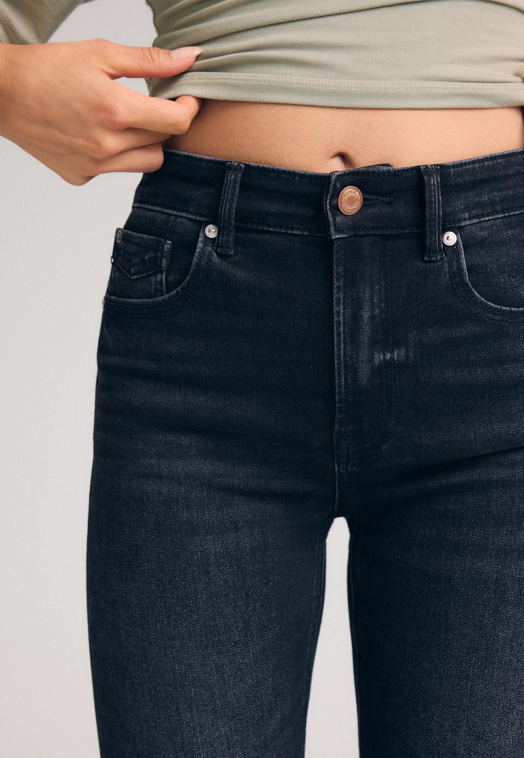 Stradivarius Skinny normal belli jean görsel 7
