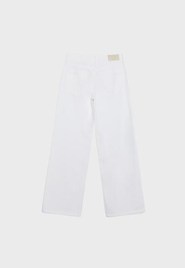 D91 low-rise wide-leg twill jeans — White 8