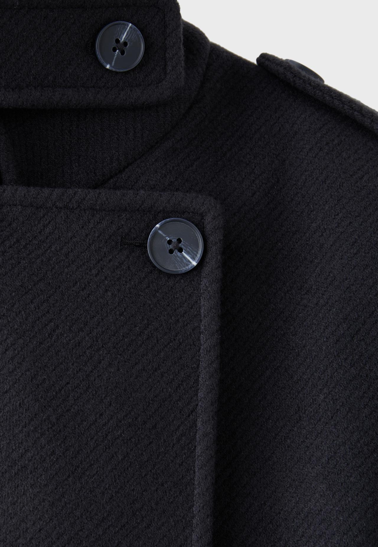 Short fitted button coat — Navy blue