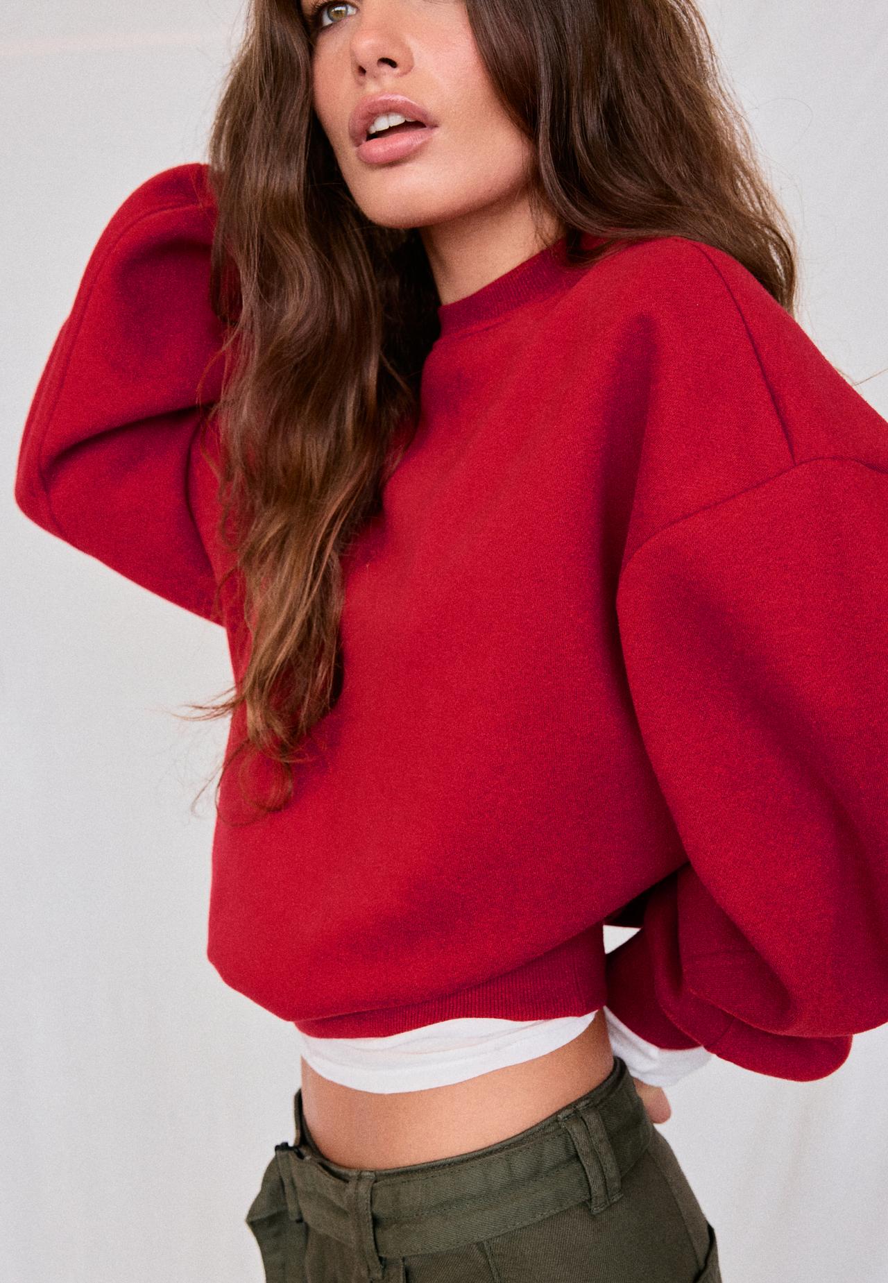 Basic sweatshirt — Red