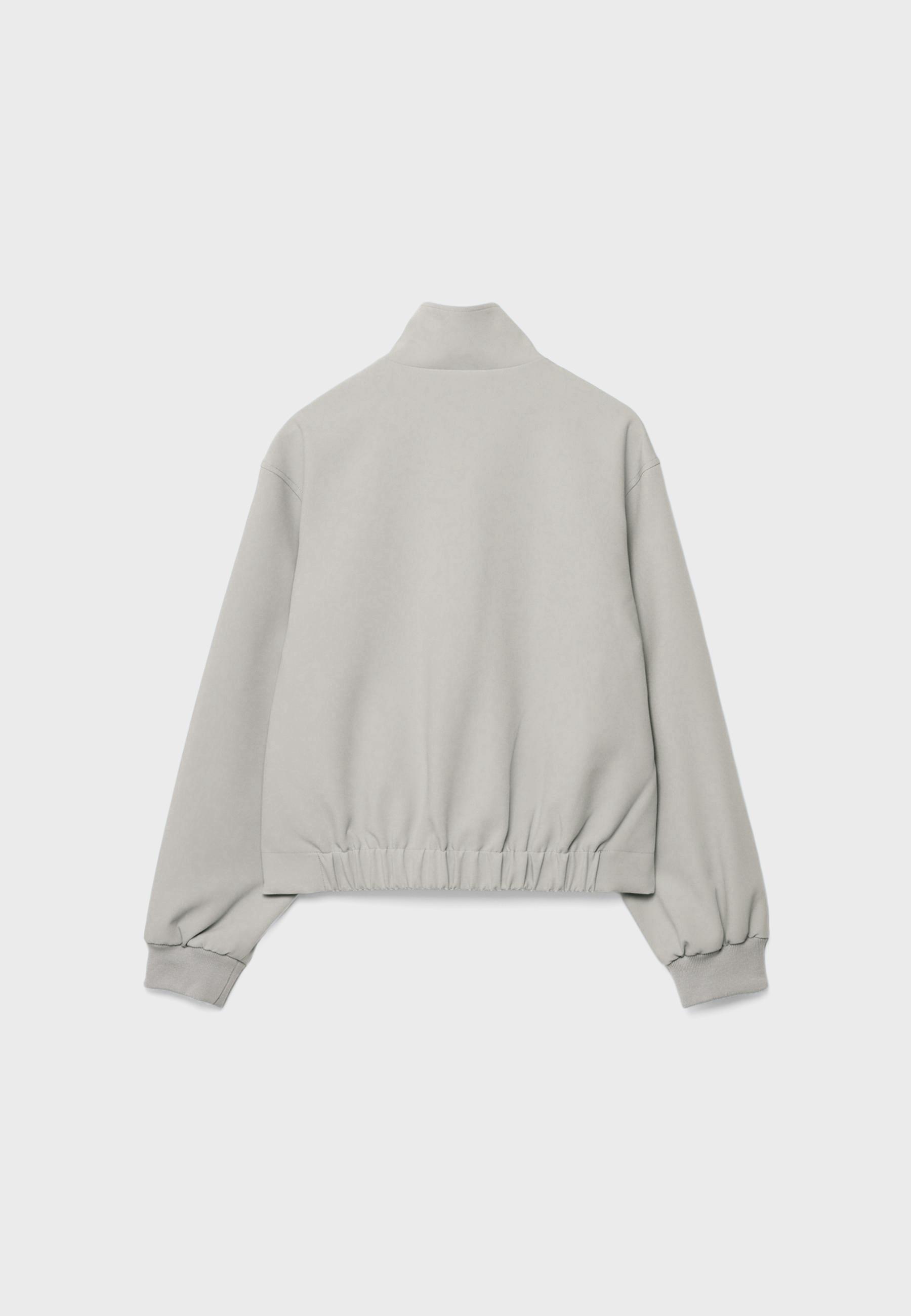 High neck puffer jacket — Brown