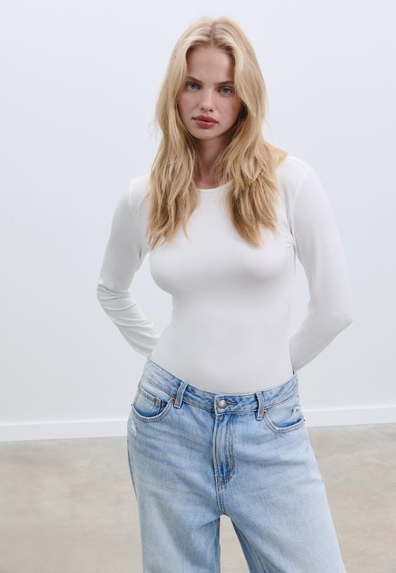 body manga larga poliamida