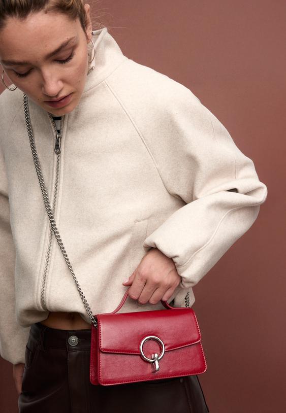 bolso bandolera cierre redondo