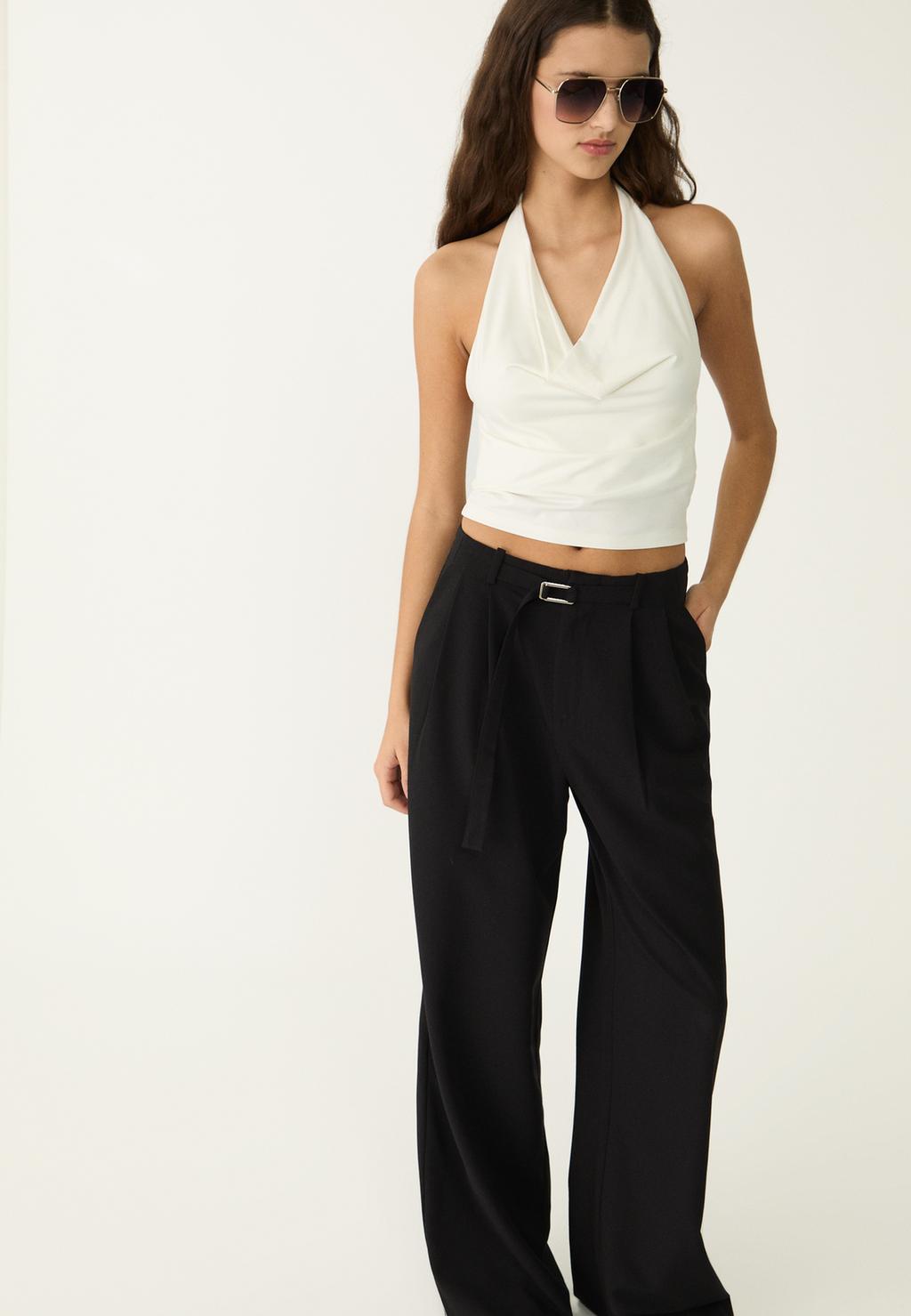Hose elegant weit Schnalle