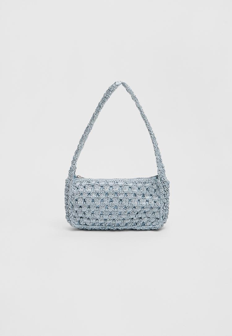 borsa a spalla crochet brillante