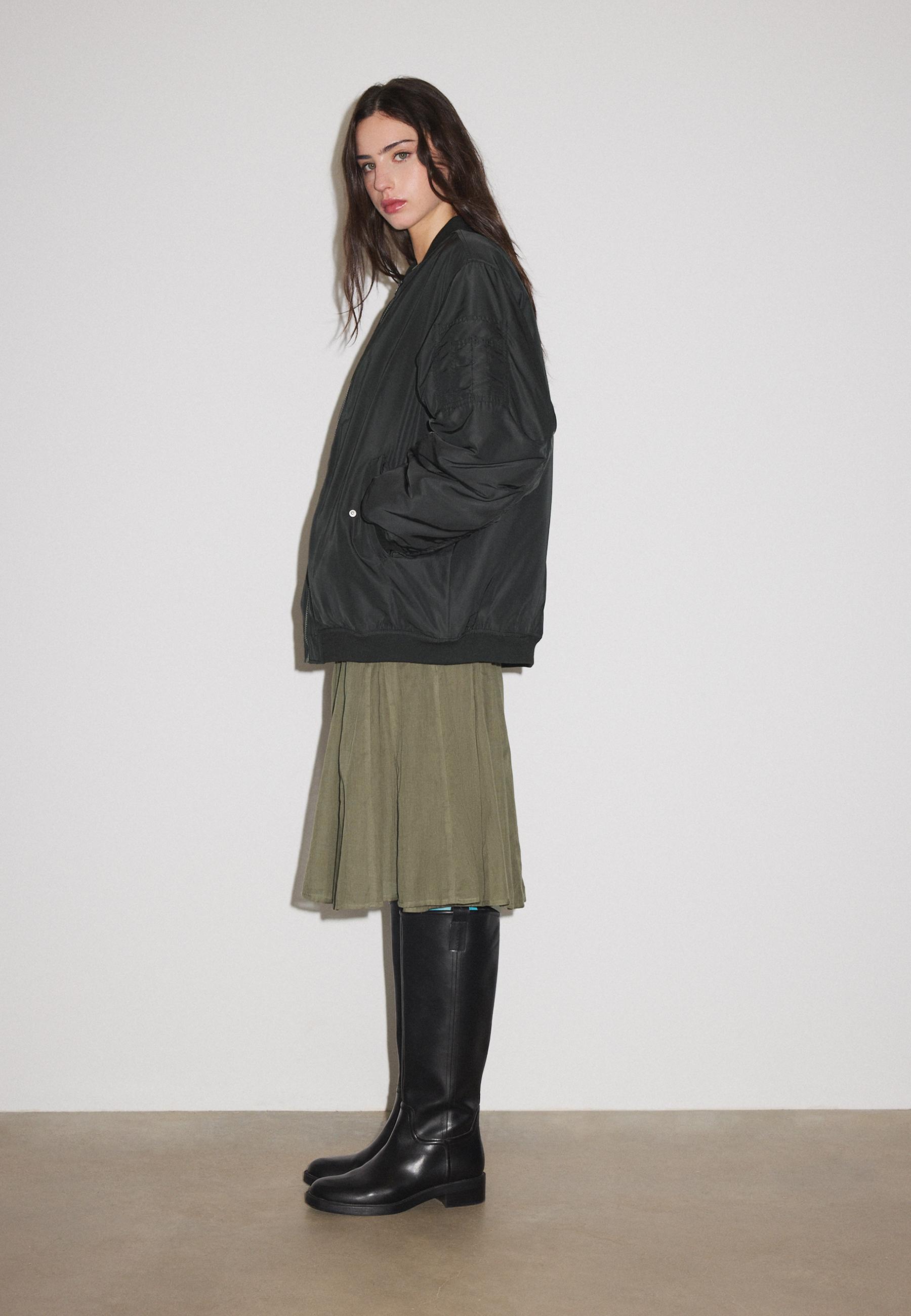 Oversize bomber jacket — Black